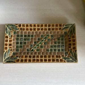 MCM  VINTAGE MID CENTURY MODERN Mosaic Tile Tray Plate